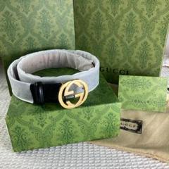 【GUCCI】GGロゴ レザー ベルト 緑 GUCCI×adidas ロゴレザーベルト702277 702277 グリーン｜【公式