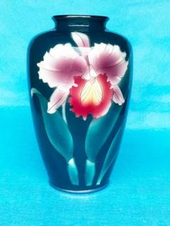 RITAO CHAN公式アカウント04 七宝焼 花瓶 扁壺形 茄子紺地 花瓶 - ￥300,000-500,000 | 贈答品・ギフトは安藤七宝店の