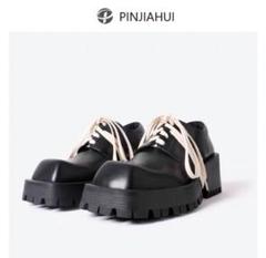 3*3様 PINJIAHUI 厚底レースアップシューズ 3*3様 PINJIAHUI 厚底レースアップシューズ - メルカリ
