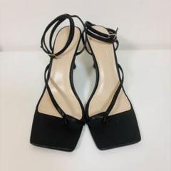 Charles&Keith ブラック ストラップサンダル 38