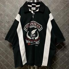 ずっと気になってた 90'sカンタベリー オールブラックス 両面プリント 半袖ラガー ウェア