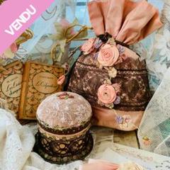 ♡フランスアンティークベビーボネボンネットレースシルクリボン刺繍ブロカント蚤の市 ♡フランスアンティークベビーボネボンネットレースシルクリボン