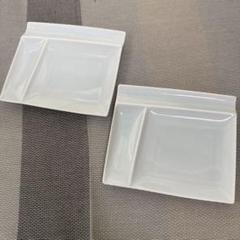 美濃焼き　2枚組イゾラ　箸置き　パレット皿　ブルー系　幅17センチ　日本製