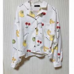 原宿系　個性的　フルーツ柄　シャツのサムネイル