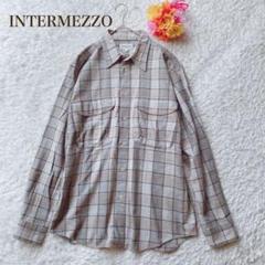 インターメッツォ【L】 チェック柄シャツ カジュアル　落ち着き