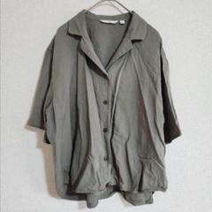 【UNIQLO】（M）リネンブレンドオープンカラーシャツ/カジュアルシャツ