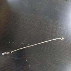 4℃シルバーチェーン ネックレス 紫色のストーン