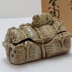 今年の干支　萩焼き俵ペアーねずみ香合 今年の干支 萩焼き俵ペアーねずみ香合 - メルカリ