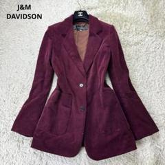 J&M DAVIDSON テーラードジャケット コーデュロイ ボルドー L相当