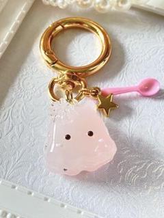 めんだこマカロンのキーホルダー　レジン　ホイップ　chackymade