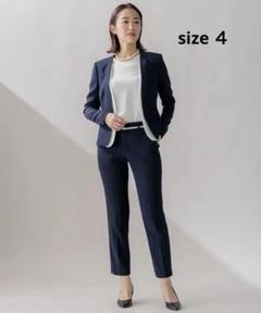BEIGE ベイジ★パンツスーツ ノーカラー セットアップ 袖口 裾切替えシアー 2025年最新】BEIGE, レディース ビジネス パンツスーツ上下の