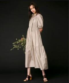 MAISON SPECIAL メゾンスペシャル パフスリーブワンピース ベージュ
