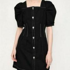 SLY スライ　TUCK SLEEVE ショートワンピース ブラック　サイズ1