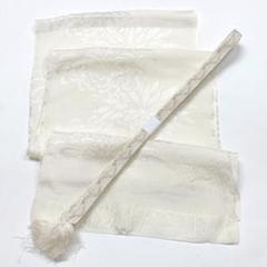 ［3710］帯締め 帯揚げ セット 乱菊地紋 銀糸 正絹 着物 帯絞め