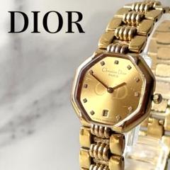 稼働品　クリスチャンディオール　DIOR 11Pダイヤ　ゴールド　腕時計