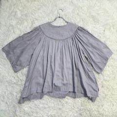 ✨良品✨かぐれ 2023SS カンタ刺繍切替ブラウス インド綿 洗える ギャザーのサムネイル