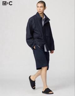 UNIQLO:C／ ネイビー ／スウェットワイドショーツ／M