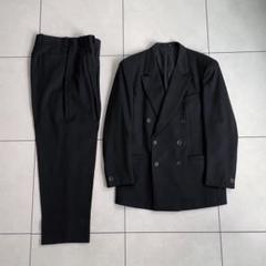 イヴサンローラン　スーツセットアップ　YSL　 ダブルスーツ　ストライプ　背抜き イヴサンローラン スーツセットアップ YSL ダブルスーツ