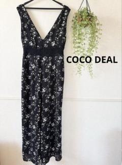 COCO DEAL（ココディール）花柄 Vネックオールインワン