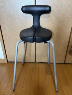 アーユルチェアー　スツール　ブラックＭ　座面高さ49cm &専用耐圧分散マット スツールタイプ｜腰痛対策・姿勢改善椅子、学習椅子（イス