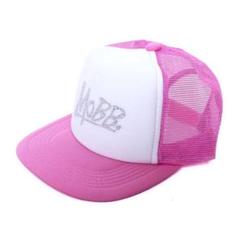 Mobb ストーン装飾トラッカーキャップ ピンク/ホワイト Mobb ストーン装飾トラッカーキャップ ピンク/ホワイト 帽子