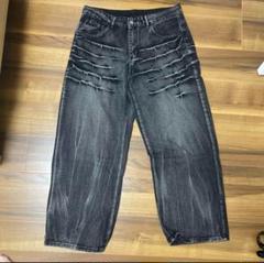 黒バギーデニム　menes jaded london似 Lサイズのサムネイル