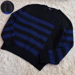美品 大きいサイズ✨RAF SIMONS Rワッペン ボーダーニット 近年モデル