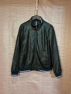 トミーヒルフィガー レザージャケット スウィングトップ 本革 L