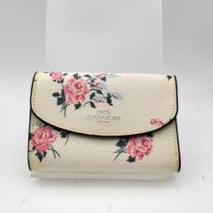 大人気】COACH キーケース レザー 花柄 6連スナップ オフ