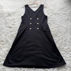 【美品】　クレストブリッジ　ジャンパースカート　デニムワンピース　金ボタン　濃紺 ✨極美品✨クレストブリッジ❣️ジャンパースカート M デニム