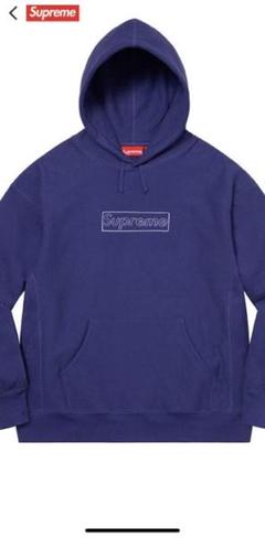 XXL★supreme★kaws chalk logo washed navy