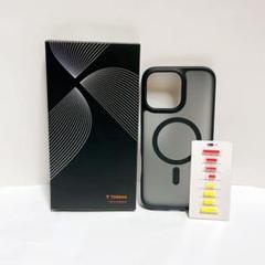iPhone 16 Pro Max ケース Magsafe半透明 ブラック