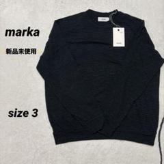 【新品未使用】marka☆ウール　ロンT☆3☆ブラック/ブルー
