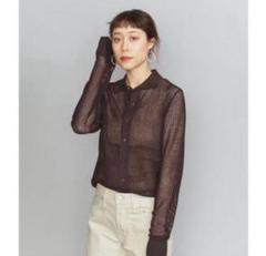 AURALEE メッシュ リネン シャツ ブラウン オーラリー auralee ブラウン メッシュ リネン シャツ 1