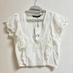 ZARA - zara パーフォレーション刺繍入り ポプリンシャツ sサイズ 05030011044-p.jpg?ts=