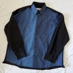 名作 MARNI 24ss ストライプ ドッキングシャツ 再構築 48 正規品