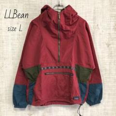 エルエルビーン　L.L.Bean ナイロンジャケット　ハーフジップ　赤 L 美品