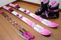 128cm 靴22.5cm HART 子供用スキーセット 中古 (130) スキー