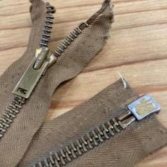 40s-50s vintage デポジットバッグ　バンクバッグ　タロンジッパー 40's ビンテージ デポジットバッグ バンクバッグ コの字タロン