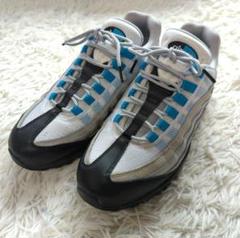 【美品】ナイキ エアマックス95 黒青 CZ8684-001 28cm NIKE(ナイキ) / CZ8684-001/AIR MAX 95 LASER BLUE_エアマックス