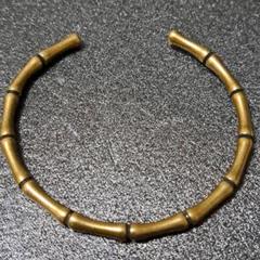 真鍮 アクセサリー バングル ブレスレット ヴィンテージ ハンドメイド 竹