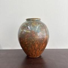 法勝寺焼】布目紋水指 松花窯 作：安藤真澄 茶道具 美品