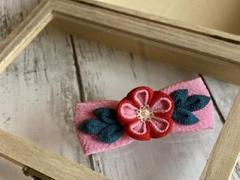ミィモ　犬用バレッタ　つまみ細工　ハンドメイド 犬用 つまみ細工 バレッタ パープル - メルカリ