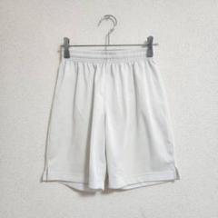 GIRAUDM ハーフパンツ 白 ウエストゴム 体操服 S スポーツ 薄手