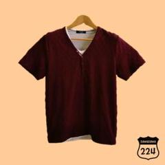 PLUS ONE 重ね着風Tシャツ 202-1458のサムネイル