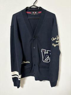 VAN レタードカーディガン VANJAC 美品 VAN Classics ネイビー レタードカーディガン Mサイズ - メルカリ