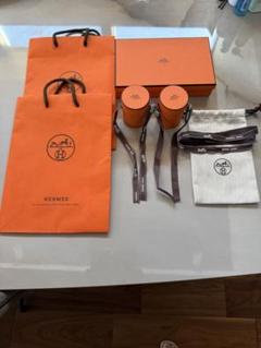 HERMES ショップ袋×2・布袋・リボン・ボックス×3 - メルカリ