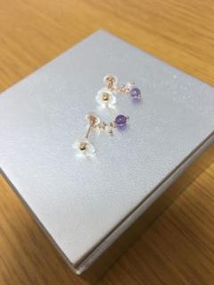 テイクアップ ピアス フラワー×チャーム