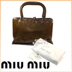 ◇極美品◇ miumiu 2way エムエムパリス 総柄 ロゴ トートバッグ ...