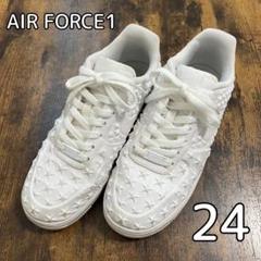 NIKE AIR FORCE1 LV8 VT 24cm ホワイト　スタッズ NIKE AIR FORCE1 LV8 VT 24cm ホワイト スタッズ - メルカリ